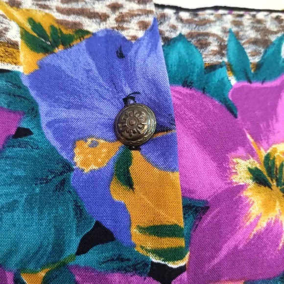 Bright Floral Rayon Blouse by Kathie Lee EUC 18W - Picture 3 of 5